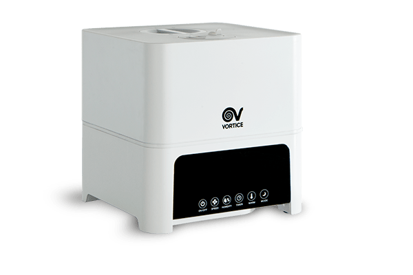 VORTICE - Vort Hydro Cube umidificatore ultrasuoni bianco 4L display led vapore caldo/freddo timer modalità notte essenze arresto automatico cavo 180cm.