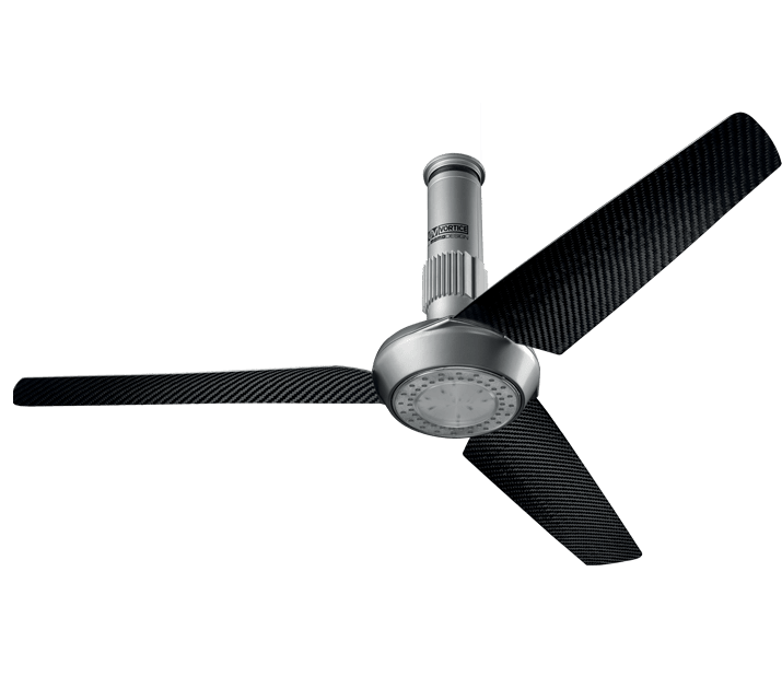 VORTICE - Nordik air design 140-29 titanio ventilatori da soffitto reversibili con pale in fibra di carbonio LED regolabili telecomando RF motore silenzioso