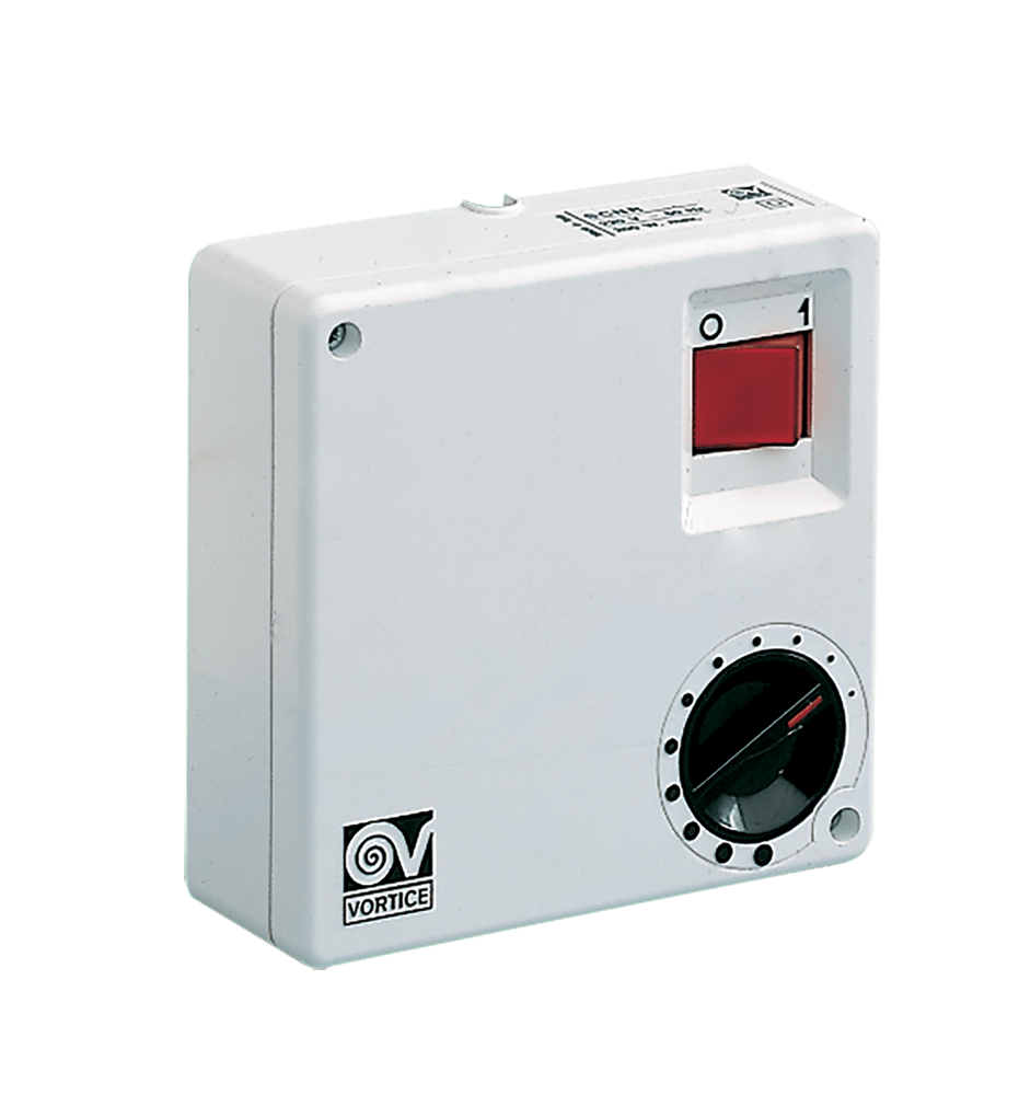 VORTICE - Comando elettronico 1.5 A per ventilatori Vortice, monofase 220-240 V, installazione a parete, bianco, carico max 1.5 A.