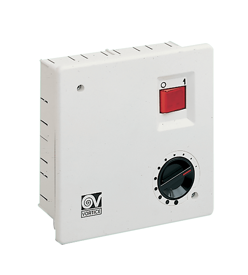 VORTICE - SCNRB I gruppo comandi elettronico per ventilatori Vortice, alimentazione monofase 220-240 V, incasso, bianco, carico max 1.5 A, On/Off, velocità.