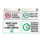 VORTICE - Kit cartelli: cartello luminoso cvf e caf, cartello adesivo, vetrofania, dispositivo scl smoke per controllo automatico segnaletica fumo.