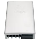 VORTICE - Premium dry a, coperchio frontale anti-uv bianco, flangia a muro con griglia, motore ac protetto, resistenza sicura, portata 120 m3/h, filtro antipolvere.