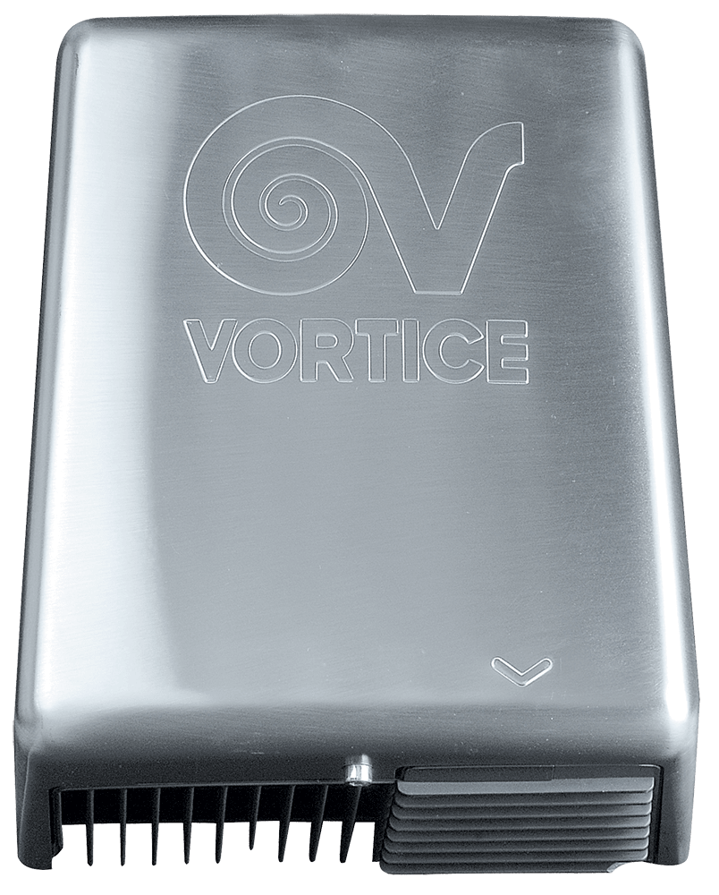 VORTICE - Optimal dry metal asciugamani automatici e manuali con coperchio in acciaio, motore AC protetto, resistenza sicura, attivazione infrarossi.