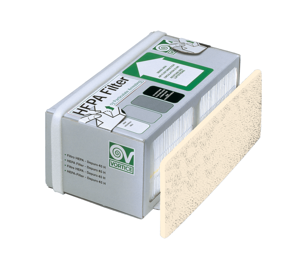 VORTICE - Confezione ricambio filtro depuro 70 h, filtri di ricambio per depuro 70 h.