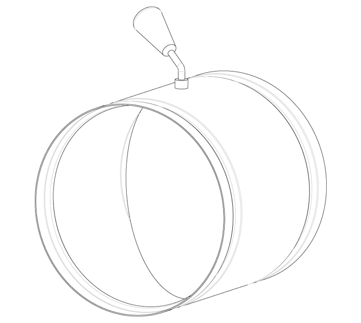 VORTICE - RRM D.150 1383 Serranda di taratura manuale da canale, diametro 150 mm, ideale per regolare il flusso d'aria in impianti di ventilazione.