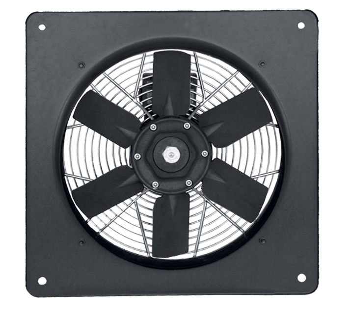 VORTICE - EHP 352 M: aspiratori elicoidali, diametro 350 mm, pannello in acciaio verniciato, griglia di protezione, motore AC IP55, girante in poliammide.