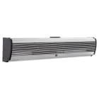 VORTICE - Barriera d'aria AIR DOOR H AD1200 T: lunghezza 1200mm, pannello alluminio, motore trifase, ventole tangenziali, telecomando IR, alette regolabili.