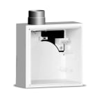 VORTICE - QE-B I K90 S aspiratori centrifughi da condotto con scatola refrattaria, bocchetta in acciaio, valvola certificata, diametro 80 mm, cornice anti-sporco.