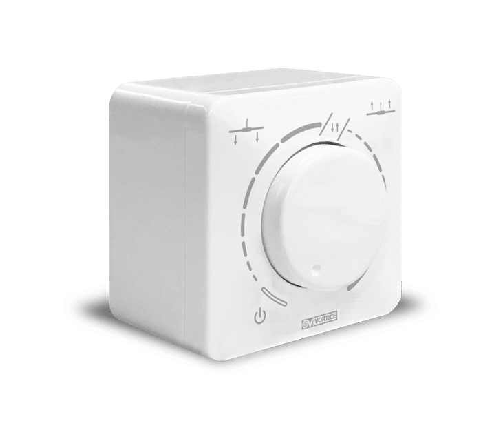VORTICE - pot r potenziometro da parete per ventilatori nordik eco regola tensione 0-12 vcc/1 ma con manopola compatibile con scatola din