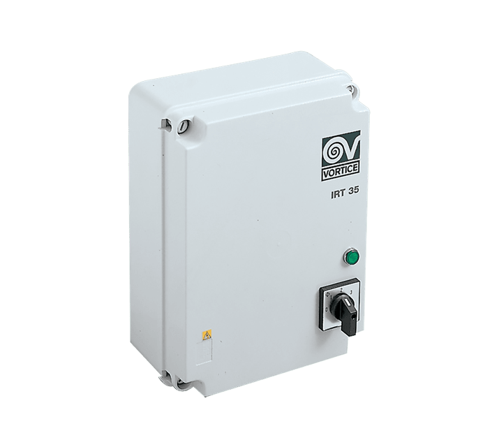 VORTICE - IRT 35 regolatore di velocità trifase 380-415V 50Hz per motori AC fino a 2.6A IP56 3 velocità selezionabili installazione a parete grigio chiaro 0000012924