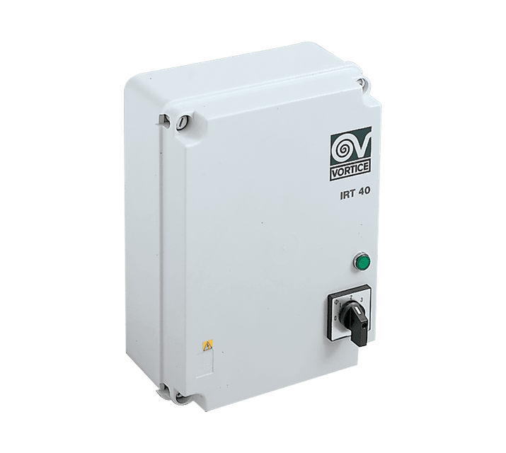 VORTICE - IRT 40 regolatore di velocità trifase 380-415V 50Hz per motori AC fino a 4A IP56 3 velocità selezionabili installazione a parete colore grigio chiaro 0000012927