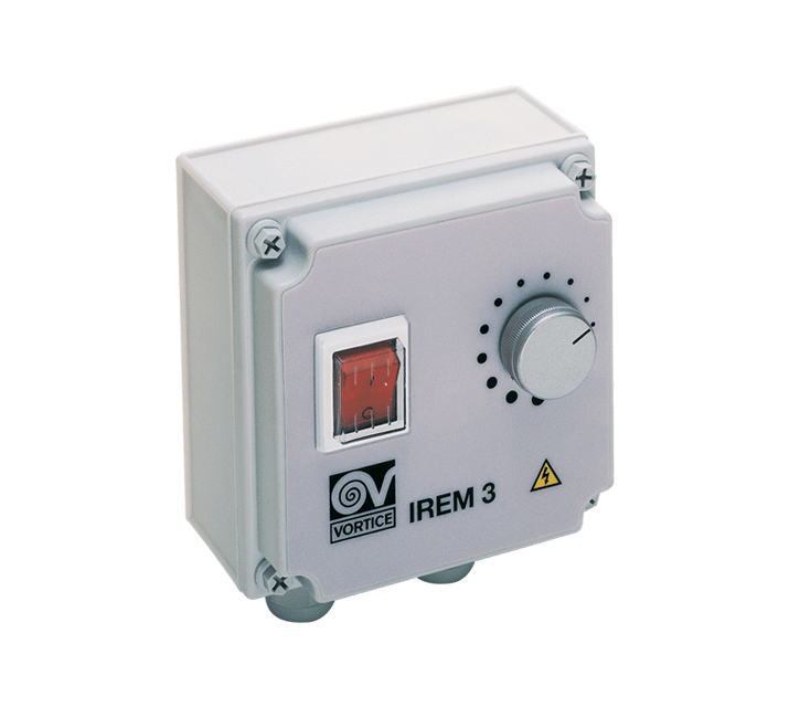 VORTICE - IREM 3 CD 99250080 regolatore elettronico velocità monofase 220-240V 50Hz motori AC grigio chiaro max 3A IP54 potenziometro integrato