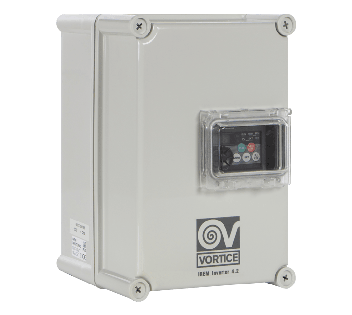 VORTICE - Irem inverter 4.2 regolatore di velocità a variazione di frequenza per motori AC trifase, carico max 4.2 A, protezione IP20, input 0-10 V.