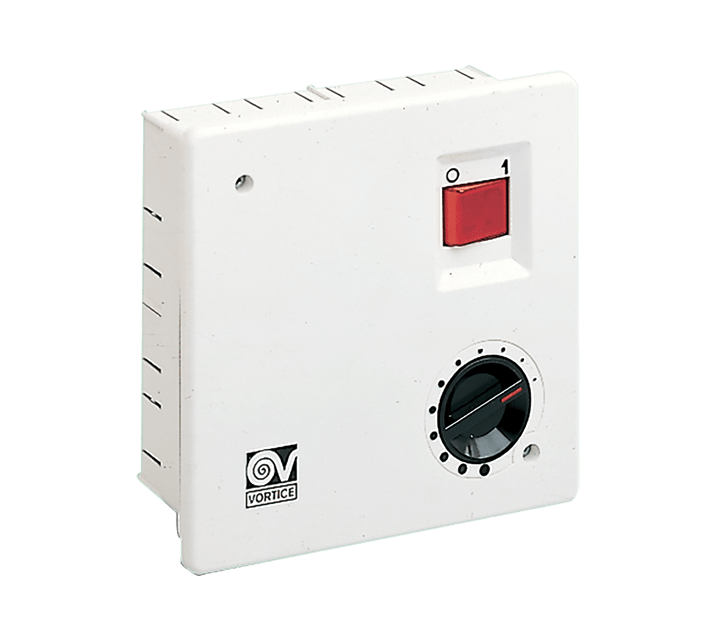 VORTICE - SCNRB I gruppo comandi elettronico per ventilatori Vortice, alimentazione monofase 220-240 V, incasso, bianco, carico max 1.5 A, On/Off, velocità. 0000012971