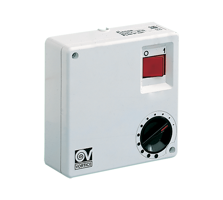VORTICE - Comando 5V 0.5A, gruppo comandi ventilatori Vortice, alimentazione 220-240V, installazione a parete, bianco, max 0.5A, On/Off, 5 velocità. 0000012987