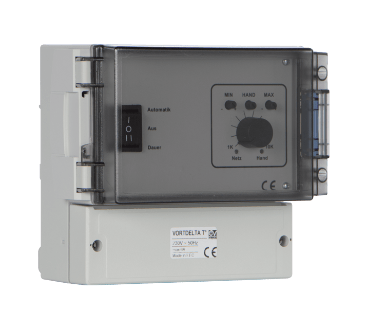 VORTICE - Vort Delta T regolatore velocità ventilatori Vortice, controlla fino a 15 ventilatori, modalità manuale/automatica, IP54, 230V, 6A. 0000013039