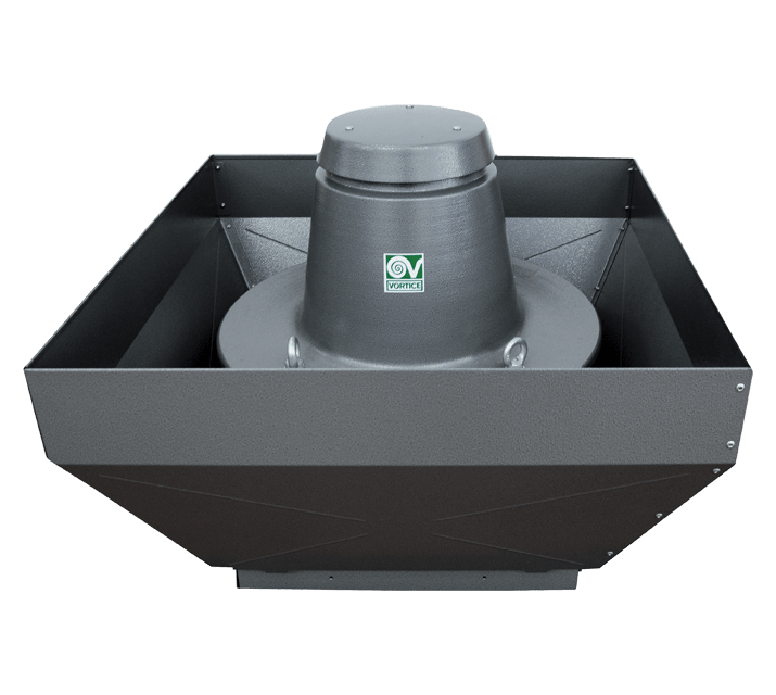 VORTICE - Torretta TRM 10 E-V 4P: aspiratori centrifughi da tetto a scarico verticale, base in acciaio verniciato, motore AC, girante in alluminio. 0000015180