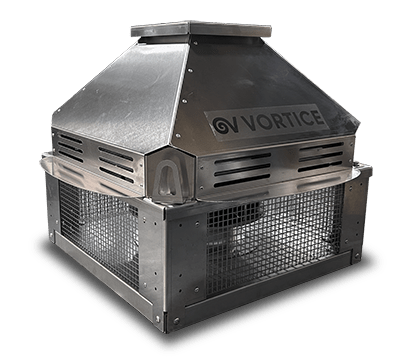 VORTICE - Heatmaster F400 355 M4 0,25kw aspiratori centrifughi da tetto dual use, struttura acciaio zincato, copertura alluminio, motore efficiente, temp. -25°C a +60°C. 0000015302