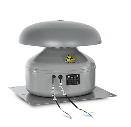 VORTICE - Aspiratori in acciaio per mitigazione gas radon, estrattore centrifugo per tetti, IPX5, motore EC brushless, controllo remoto.