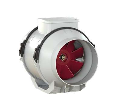 VORTICE - Lineo 150: aspiratori elicocentrifughi in resina resistente al fuoco, diametro 150 mm, motore protetto, IPX5, velocità regolabile.