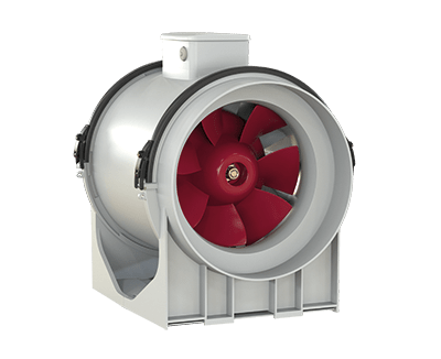 VORTICE - Lineo 315: aspiratori elicocentrifughi in resina plastica resistente al fuoco, diametro 315 mm, motore protetto, resistenza IPX5, velocità regolabile.