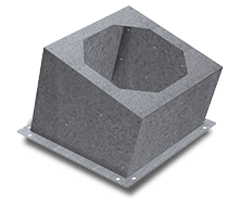 VORTICE - BTI 410 50870410XX supporto per torretta su tetti piatti 0°. Supporti per tetti inclinati disponibili su richiesta, obbligatori per torretta. 0000020760