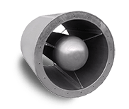 VORTICE - SIL-CN 500/1000 961050100 silenziatore circolare riduce rumore torrette, nucleo interno, flange opzionali, lamiera zincata, lana roccia, ISO 7235, Eurovent.