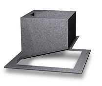 VORTICE - BTI ACMP 915 supporto con flangia per serranda CMP-HUT, adatto a tetti piatti. Supporti per tetti inclinati disponibili su richiesta.