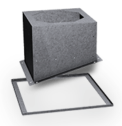 VORTICE - BTI AMC 640 supporto con flangia per accessori circolari, adatto a tetti piatti. Supporti per tetti inclinati disponibili su richiesta.