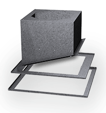 VORTICE - BTI ACMP AMC 570 supporto con flangia per serranda CMP-HUT, adatto a tetti piatti. Supporti per tetti inclinati disponibili su richiesta.
