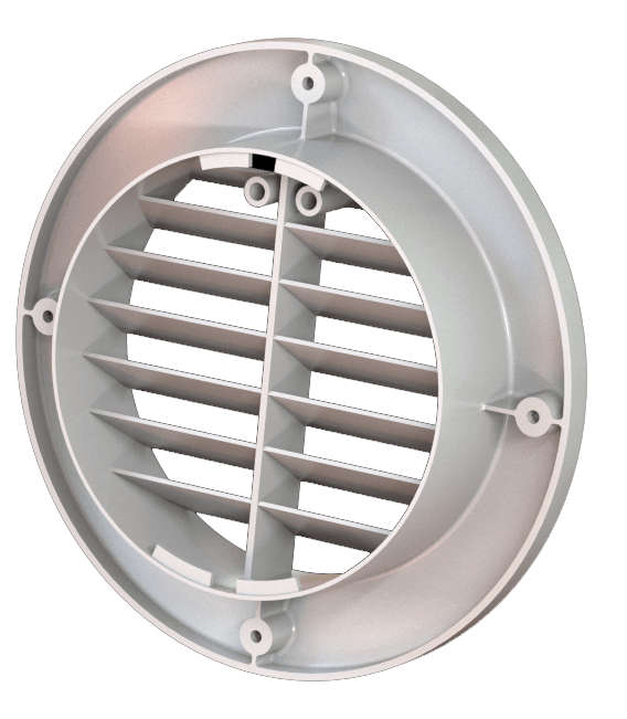 VORTICE - RGR griglia esterna in gomma installabile dall'interno senza ponteggi.