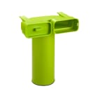 VORTICE - WDG-PB 125-35 8412 plenum a parete a 90° per bocchette ovali diametro 125 mm, immissione o estrazione aria, con cappuccio antipolvere e tappo removibile.