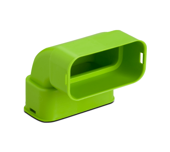 VORTICE - Curva a 90° per condotti di ventilazione sistema wdg-c-v 35, proprietà antistatiche e antibatteriche, realizzate da granulato pp vergine.