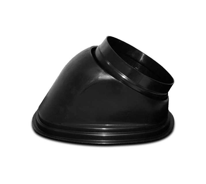 VORTICE - teg d.125/150 35-55 8527 tegola nera per terminale espulsione a tetto, diametro 125/150/160 mm, inclinazione 35-55°