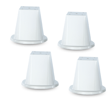 VORTICE - MP set di 4 piedini antivibranti isolati per ridurre vibrazioni e migliorare stabilità elettrodomestici.