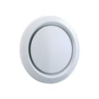 VORTICE - AV 125 bocchetta di aspirazione ed estrazione in polistirene bianco, regola la portata d'aria con nucleo rotativo, ideale per soffitti e condotti.