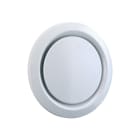 VORTICE - AV 125 bocchetta di aspirazione ed estrazione in polistirene bianco, regola la portata d'aria con nucleo rotativo, ideale per soffitti e condotti.