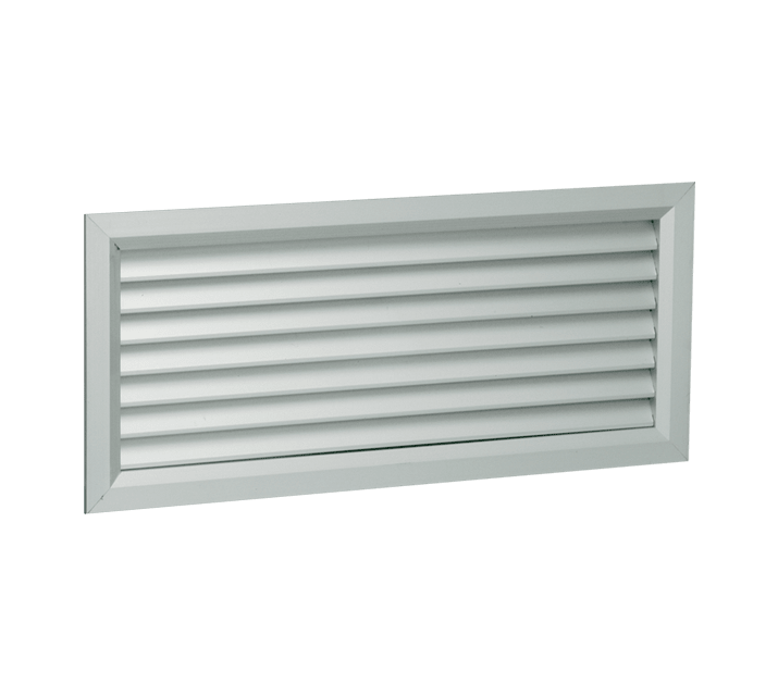 VORTICE - Griglia di ripresa GA 300x100 con alette inclinate fisse, passo 25 mm, in alluminio estruso anodizzato naturale, fissaggio a clips. 0000022220