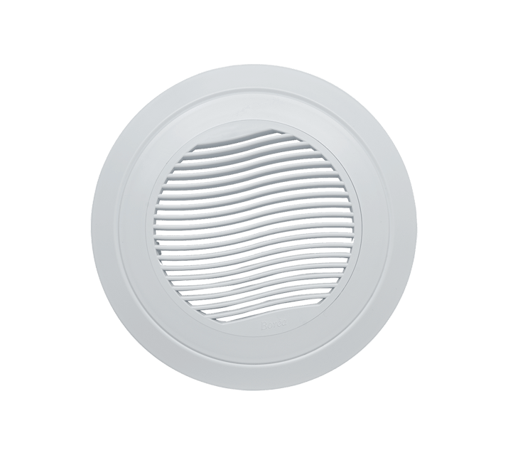 VORTICE - Borea 125 bocchetta di mandata/ripresa a lancio regolabile, involucro in polistirene bianco, sistema di apertura/chiusura/regolazione manuale.