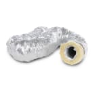 VORTICE - AFD-ACU 125-10: tubo flessibile con isolamento termo acustico, condotto in alluminio perforato, lana di vetro, pellicola d’alluminio rinforzata.