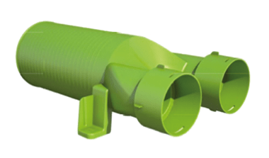 VORTICE - WDG-PBH 125-63 adattatore valvola 180° per installazioni a soffitto o parete, tagliabile a misura, con coperchio antipolvere e tappo removibile.