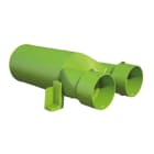 VORTICE - WDG-PBH 125-63 adattatore valvola 180° per installazioni a soffitto o parete, tagliabile a misura, con coperchio antipolvere e tappo removibile.