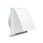 VORTICE - Griglia antivento bianca d.100 in polipropilene con serranda a gravità e copertura parapioggia. 0000046072