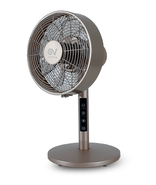 VORTICE - Gordon Evo 20/8 R ventilatori oscillanti da tavolo e colonna con motore DC brushless, griglia e base in metallo oro rosa, timer 4h, 4 velocità.