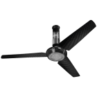 VORTICE - Nordik air design 140-17 trasparente ventilatori da soffitto reversibili pale in fibra di carbonio LED regolabili telecomando RF motore silenzioso sicuro