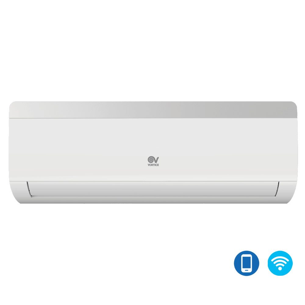 VORTICE - Vort Artik Evo 7 UI unità interna compatibile con tutte le unità esterne, involucro in resina antiurto, gas R32, display LED, 5 modalità, timer programmabile.