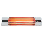 VORTICE - Thermologika design bianca, lampade a raggi infrarossi con fianchi in alluminio nero, gusci bianchi, griglia in acciaio inox, staffa inclinabile. 0000070007