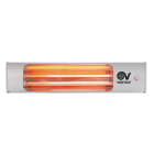 VORTICE - Thermologika lampada infrarossi installazione, fianchi nylon grigio, coperchio acciaio inox, 3 lampade 600W, inclinabile 30°, staffa inclusa.