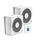 VORTICE - Kit vario 300/12 co2, aspiratori elicoidali da muro, 2 aspiratori vario, display co2, gestione automatica, IPX4, diametro 300 mm.