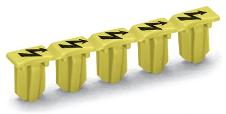 WAGO ELETTRONICA - Copertura protettiva di avvertimento.per 5 morsetti.con segnale di pericolo alta tensione, nero.giallo 2000-115